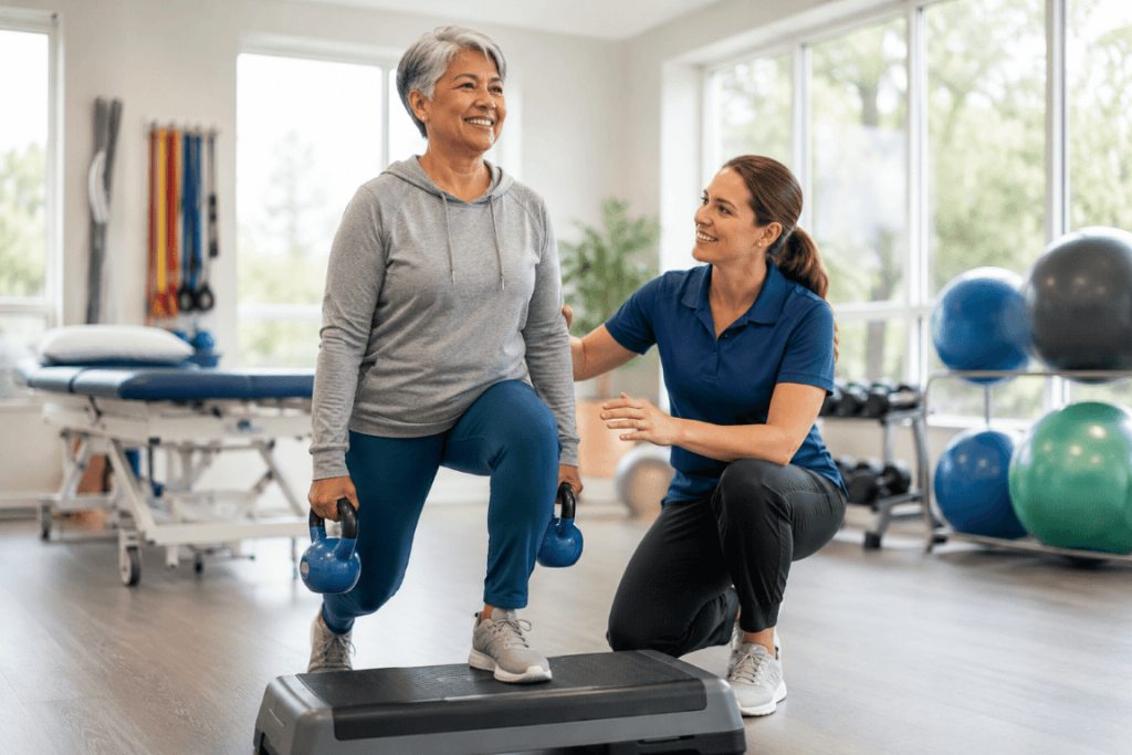 Supportive Workout Session in clinic
